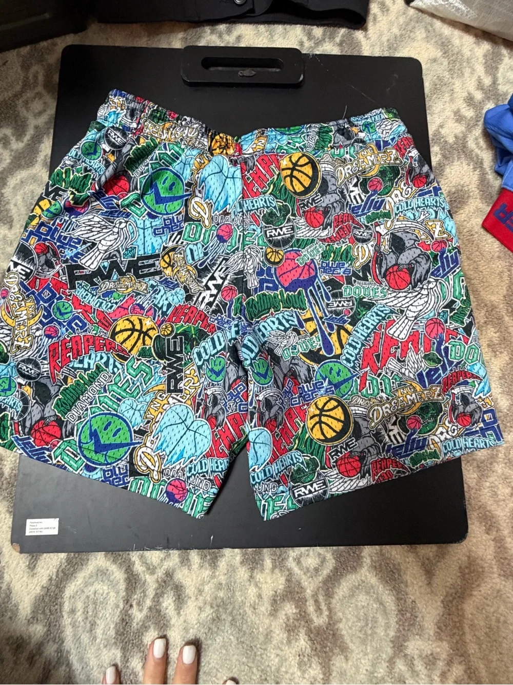Overtime Multicolor Basketball Graphic Athletic Shorts